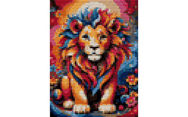 Lion free diamond art pattern