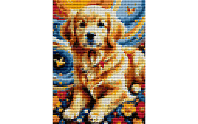 Golden retriever dog printable diamond art patterns