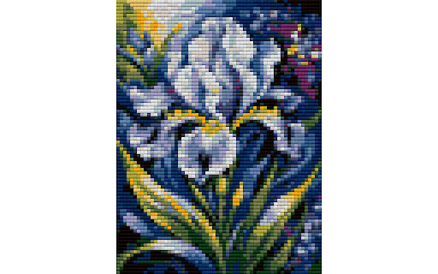 Iris flower diamond painting pattern