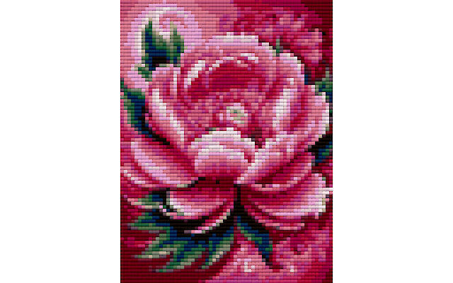 Pink Peony free diamond art pattern