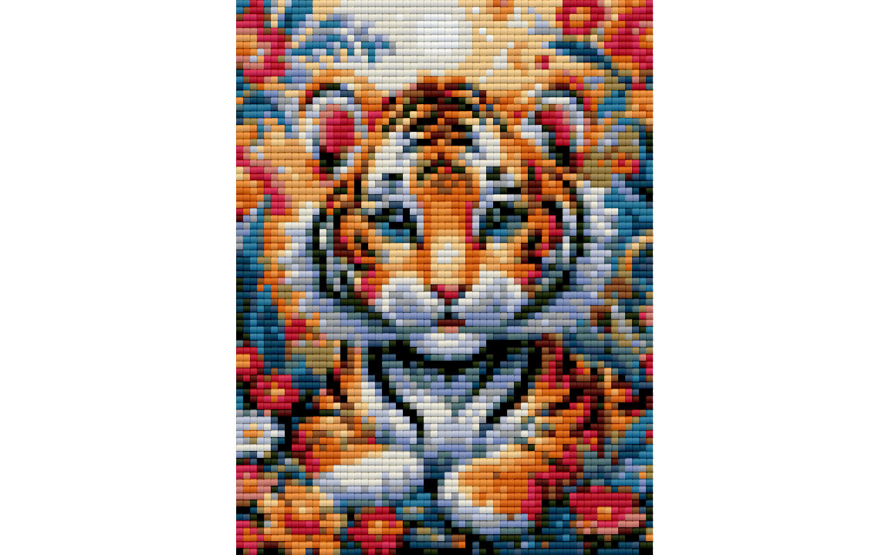 Tiger free printable diamond art pattern
