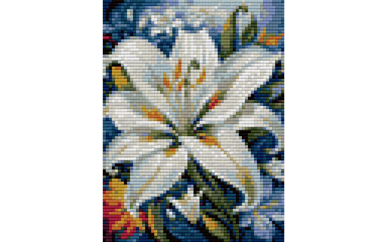 White Lily flower free diamond art pattern