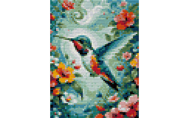 Hummingbird free printable diamond painting pattern
