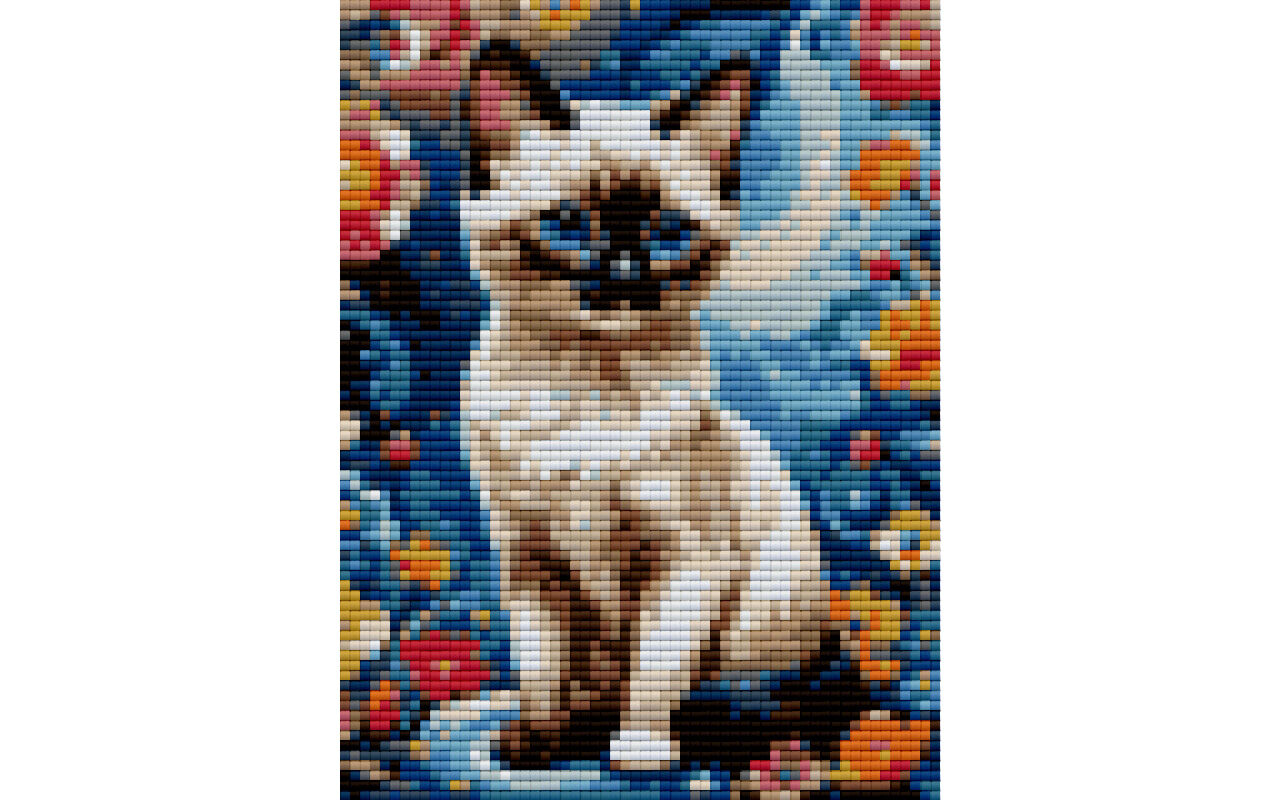 Siamese Cat diamond painting pattern free pdf download